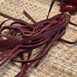 Chicos Burgundy Pendant Necklace